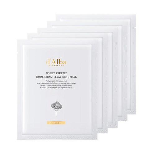 d’Alba White Truffle Nourishing Treatment Mask 25ml x 5 Sheets – Intensive Radiance & Moisture Mask Set