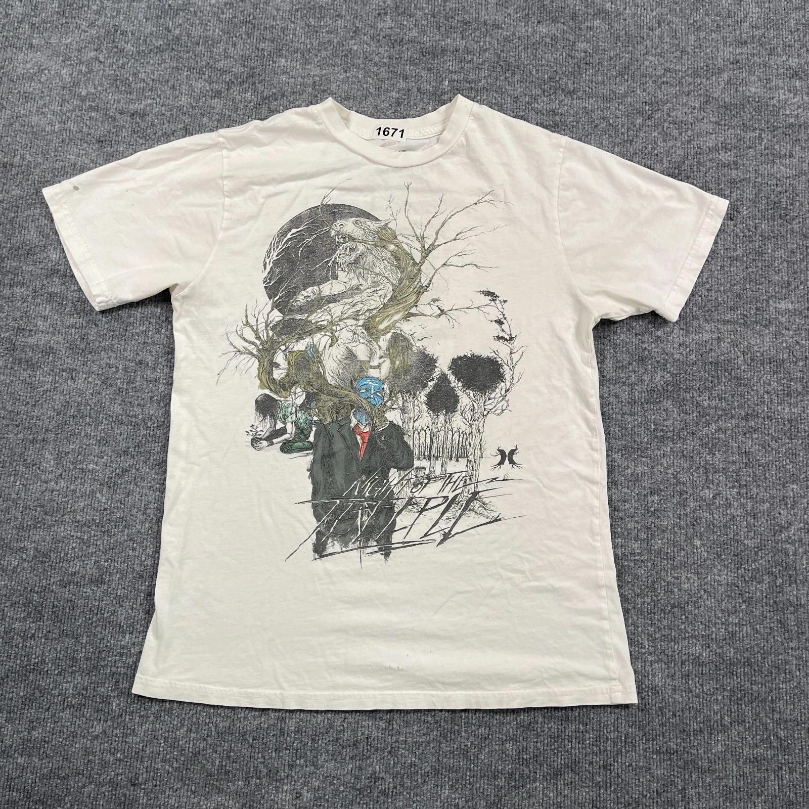 

Рубашка Hurley x Night of the Treeple Zombie Grunge Art Размер S 18x26 Алекс Парди 2XL