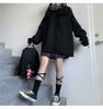 Women's Fleece-Lined Hooded Jacket: Loose Fit, Versatile Long-Sleeve Sweatshirt for 2024 Autumn/Winter, Japanese Student Style, Warm Top