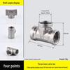 Four-Way Stainless Steel Inner and Outer Thread Elbow Reducer for Water Pipes