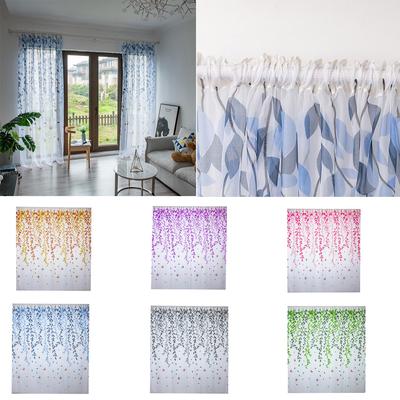 Blätter durchsichtiger Vorhang aus Tüll für Fenster, Voile, Drapierung, Volant, 1 Bahnenstoff