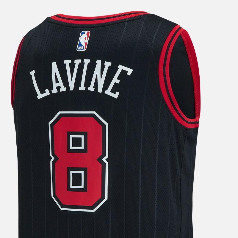 Air Jordan NBA Sports Basketball Jersey SW Fan Edition 20 Season Chicago Bulls Zach LaVine No. 8 Black Men's CV9472-010