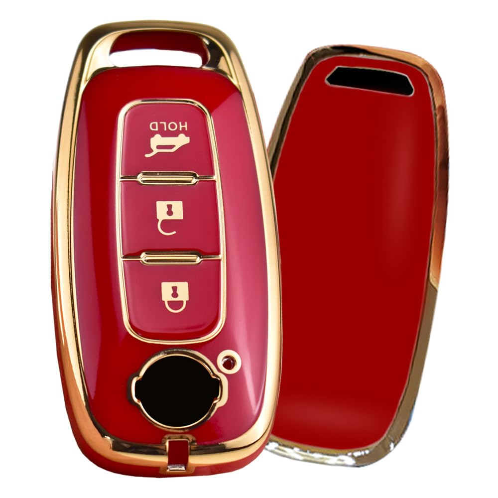 [KUNIO] Nissan Exclusive Silicone Keychain Key Case Genuine TPU Waterproof красный