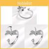 Trendy Rotating Zircon Stone Ring With Animal Shape And Open Design For Womens Jewelry