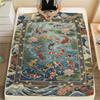 Koi Fish Classical Print Flannel Blanket, High quality Comfortable for All Seasons, Home Decor, Warmth and Comfort, Perfect for Christmas Gifts71