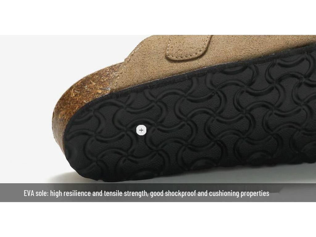 RUIZUSTOCK Winter Cork Slippers: Warm Velvet & Cotton Sandals for Men and Women, Frosted for Outdoor Wear