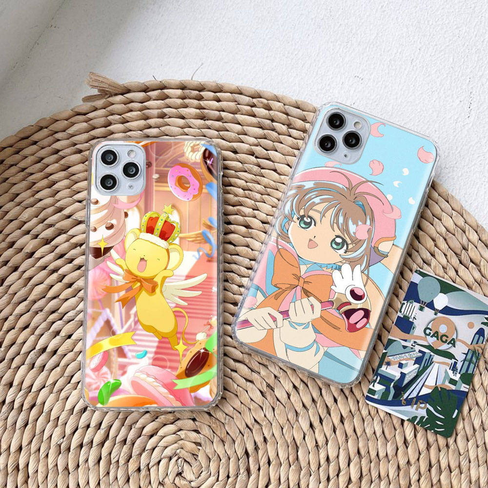DT39 Card Captor Sakura Hülle für Samsung A04 A14 A23 A34 A54 M23 M33 M52 M53 Realme 10 9 C30S C35 C55 VIVO Y02S Y21 Y33S Y51 X80 Pro Klare Abdeckung