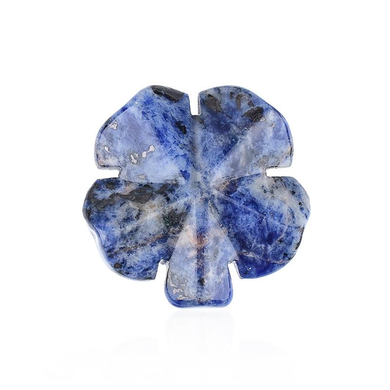 1pc Natural Stone Four Leaf Clover Carving Figurines Ornaments Reiki Stone Crafts Home Tabletop Decoration Gift