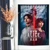 Hot TV Alice In Borderland Cartoon Tapestry Art Science Fiction Room Home Decor Wall Hanging Sheets