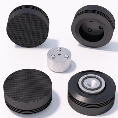 Preffair 4Pcs Audiophile Turntable Isolation Stand Aluminum Speaker Floor Protection Bass Speaker LP Vinyl Recorder Bottom Legs, Pads, Anti-Slip Feet,