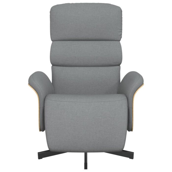 VidaXL Fauteuil inclinable avec repose-pieds gris clair tissu 356601