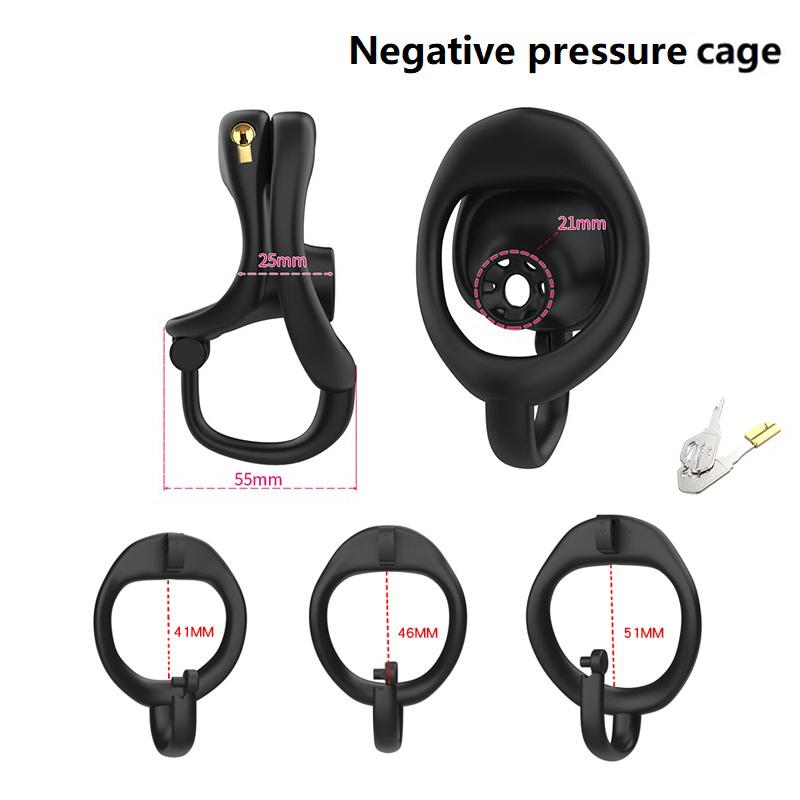 Male Penis Chastity Cage Set Small Bird Chastity Cage With 3 Size Rings Belt Penis Lock Ring Bondage Slave Man Sex Toy