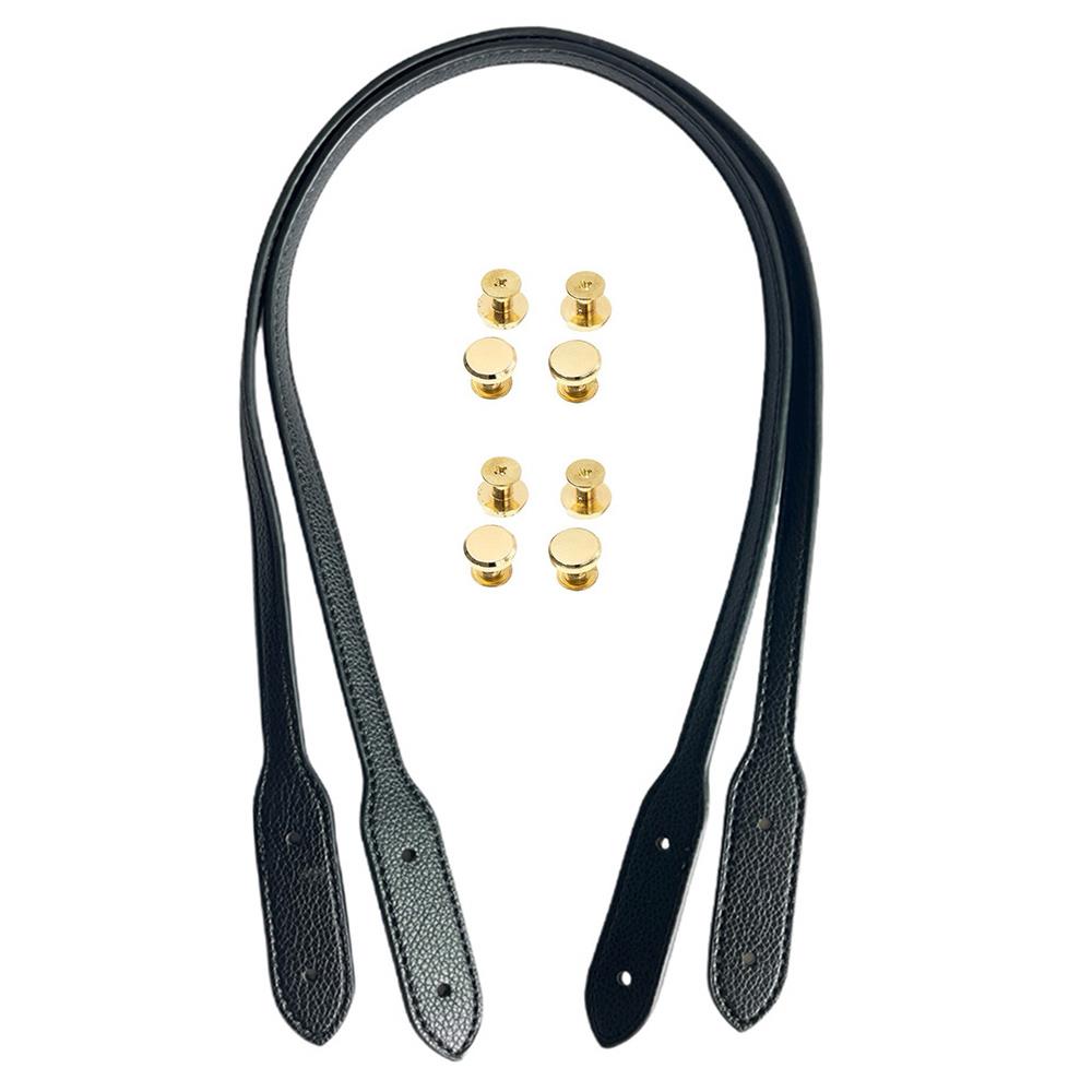 2025 1Pair PU Leather Shoulder Bag Straps Women Handbag Straps Girl's Bag Strap With Snap DIY Replacement Handle For Handbags