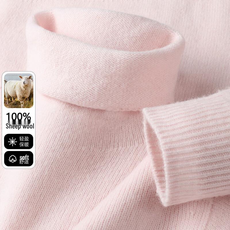 SNOWFLYING Women's Turtleneck 100% Wool Sweater