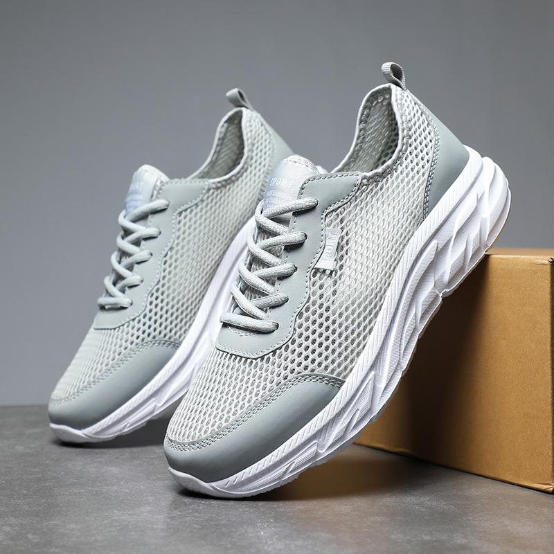 Summer Mesh Shoes Men Sneakers Breathable Light Men's Casual Shoes Lace-Up Walking Footwear Zapatillas Hombre Tenis Masculino