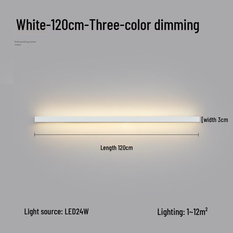 Minimalist Modern Long Strip Wall Lamp for Bedroom, Living Room, or Sofa Side