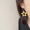 Orecchini Minimalisti a Cerchio con Stella Vuota Gioielli Moda Y2K Piccoli Orecchini a Cerchio
