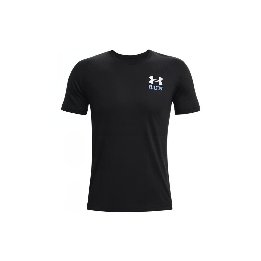 Under Armour Casual Breathable Running T-Shirt Men Tops Black 1369405-001