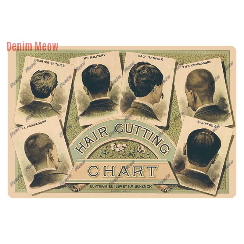 Hair Cutting Retro Plaque, Metal Signs, Barber Shop, Vintage Painting, Wall Posters, Bar, Pub, Shave & Haircut, Home Decor, WY28