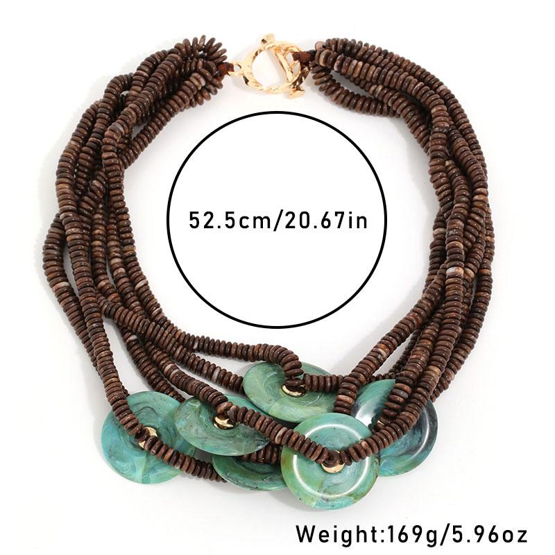 Statement Vintage Beads Necklace Handmade for Woman Girl Trendy Vintage Wedding Party Jewelry