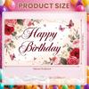 Birthday Celebration Banner Red Butterfly Background Banner Butterfly Birthday Event Banner For Family Gathering Birthday