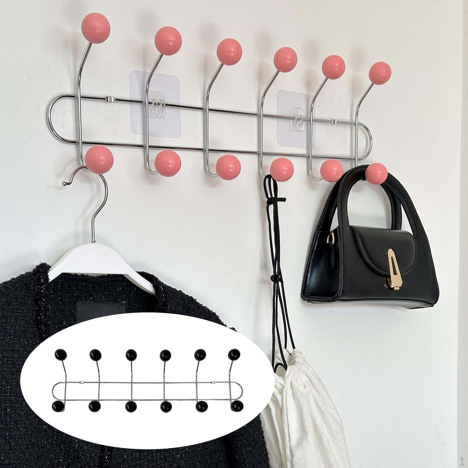 

Mounted Coat Rack with Hooks for Efficient Space Saving 6 Hooks