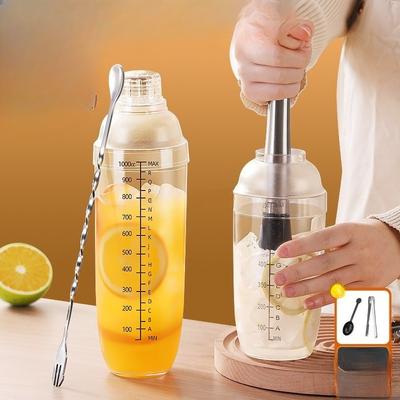 Shaker Cup, Ručne šľahané Nástroje na prípravu citrónového čaju, Domáci šľahaný Koktailový šejker, Kompletná sada ručne šejkovaných pohárov