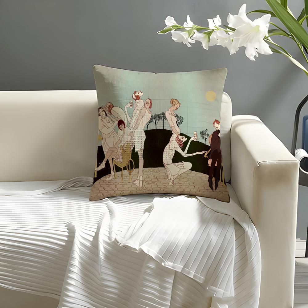 The Strange Stories Cool Pillow Case Natural Linen Organic Fabric DoubleSided Printing Sofa Home Decor Cushion Cover