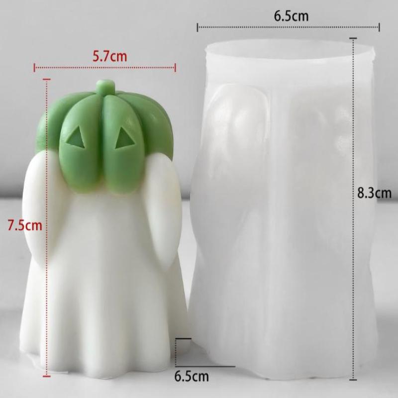 

Halloween Ghost Candle Silicone Mold Diy Pumpkin Ghost Decorations Plaster Mould For Spooky Party Decor And Handmade Gifts