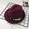 Chain Decor Fedora Hat for Men Women Korean Style British Retro Bowler Hat for Daily Casual Wear Stage Performance