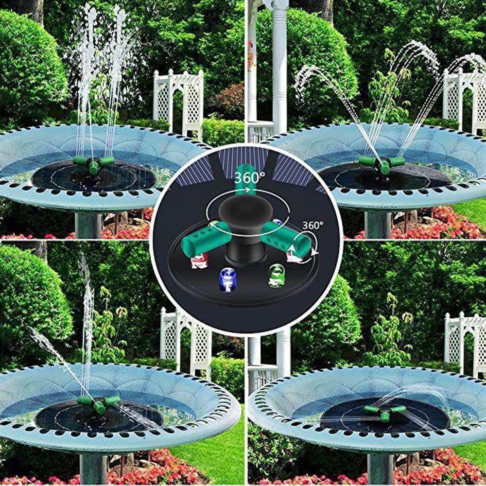 with Nozzles Bird Bath Fountain with LED Light Floating Fountains Durable Solar Fountain  Home