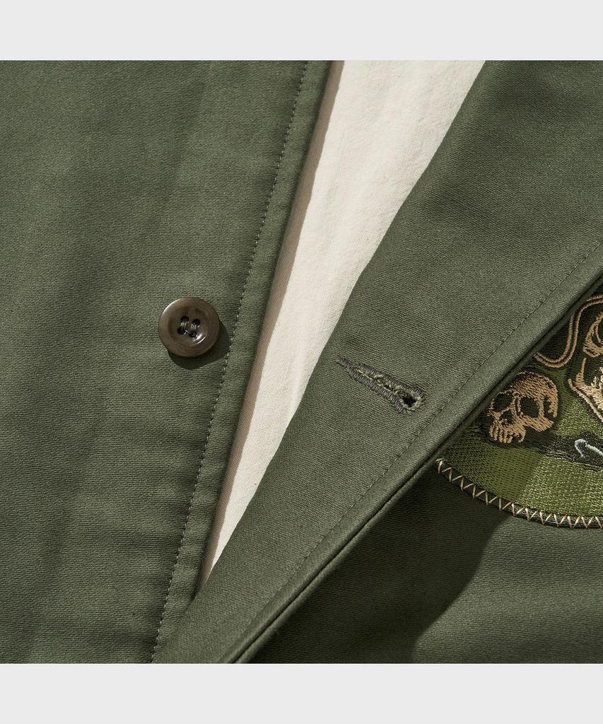 Vdr Heavy Moleskin Bomber Jacket [Olive Brunch]