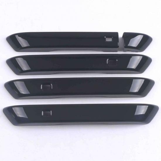 Door Handle Smartkey Lid Side Cover Trim For Kia Carnival Glossy Black 5pcs