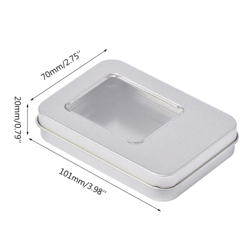 Empty Metal Storage Box for Trading Cards, Card Organizer, and Card Storage