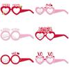 Lunettes en papier sur le thème de la Saint-Valentin 6 pièces Fête de la Saint-Valentin Lunettes décoratives drôles et colorées