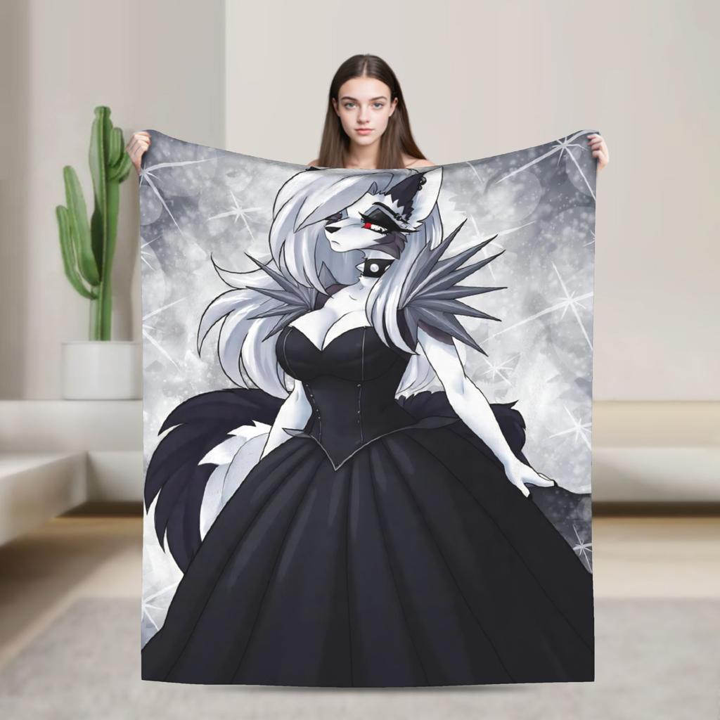 Super Soft Blanket Kids Camping Helluva Boss Loona (1) Throw Blanket  Flannel Bedspread For Living Room Fluffy Sofa Bed Cover