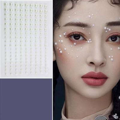 Malnia Home - Faux Pearl Face Makeup Jewels Sticker