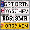 1 Stück Personalisierter Britischer Nummernschild-Stil Aluminiumschild Bunte Party-Wanddekoration Nur zur Dekoration