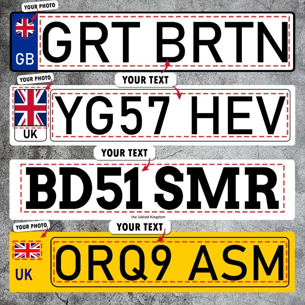 1pc Personalized British License Plate Style Aluminum Sign Colorful Party Wall Decoration Decorative Only