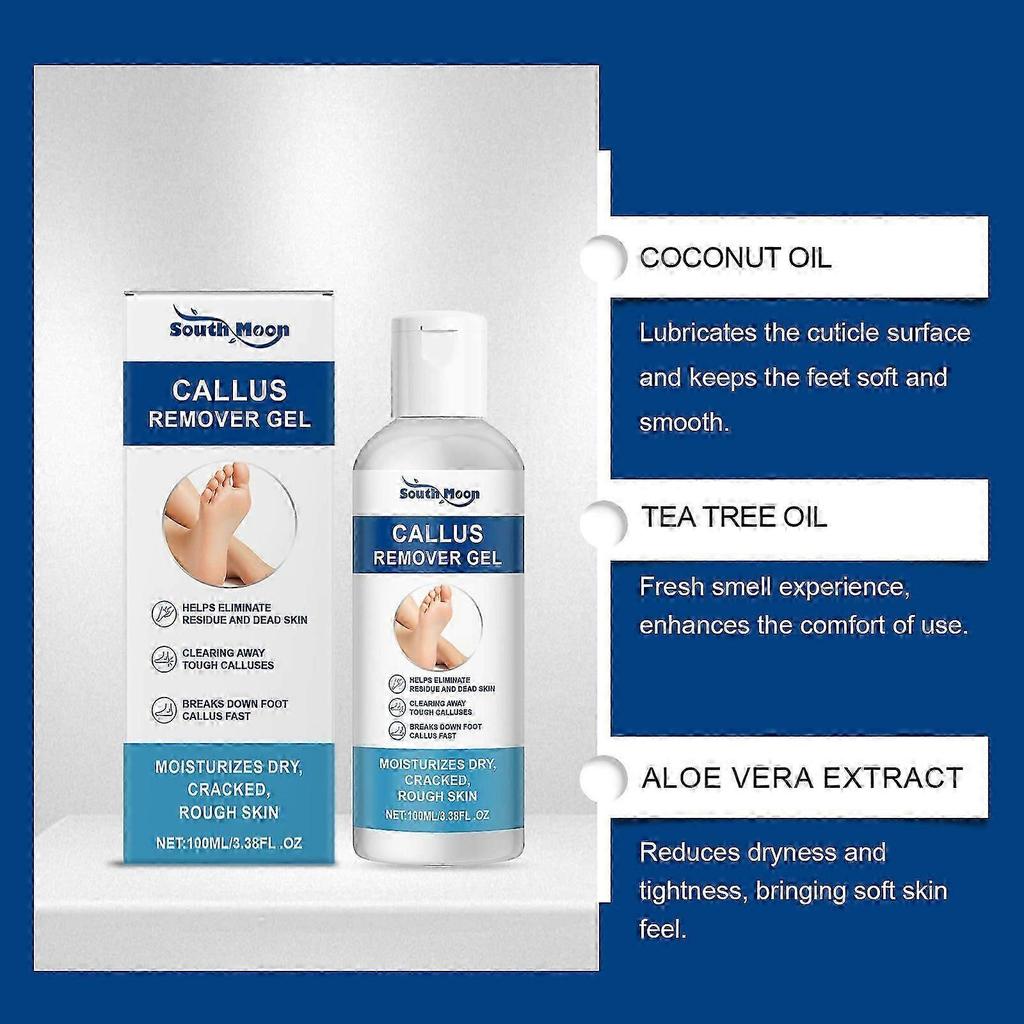 1-5x Callus Remover for Feet, Extra Strength Foot Callus Remover Gel, Dead Skin Removal for Feet, Dry Cracked Heel Repair, Peel Exfoliator Foot Care