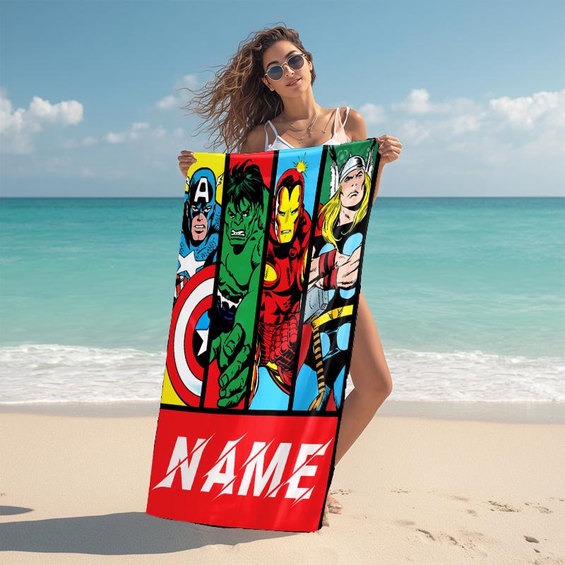 Personalized "Spider-Man: Heroic Journey" Beach Towel Microfiber Beach Towel Thin Absorbent for Beach Swimming Yoga Bath Sports. 0910239