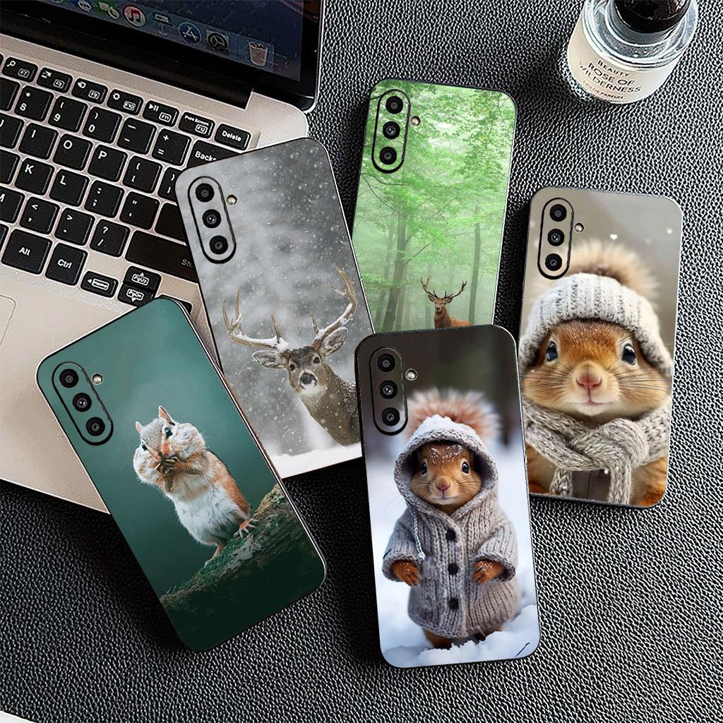 Sika deer Squirrel Silicone Cover for Motorola Moto G55 G45 G75 G85 G84 Edge 50 30 Fusion 40 NEO Ultra Pro Coque Phone Case