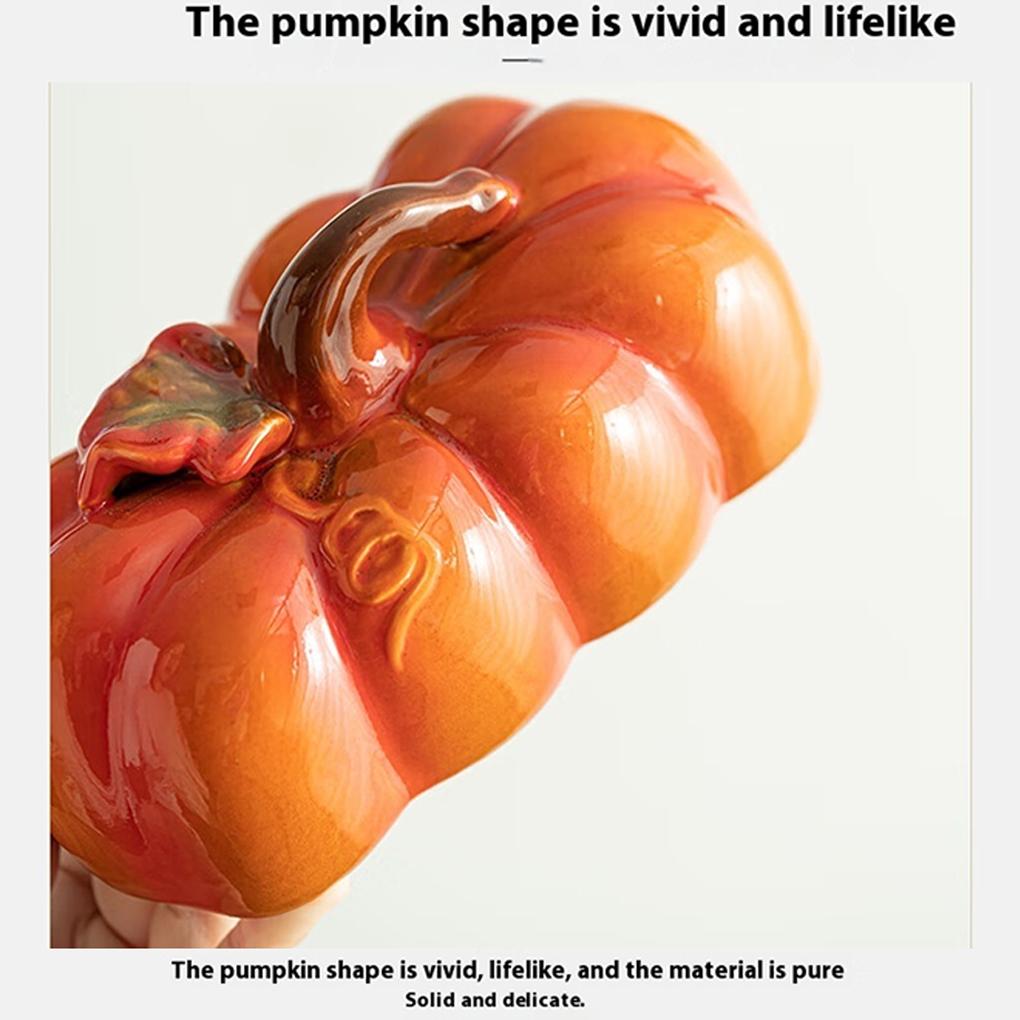 Pumpkin-Shaped Cheese Board Thanksgiving Table Orange Countertop Multi-Purpose Dish Halloween Ceramics Halloween for