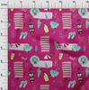 oneOone Cotton Flex Fuschia Pink Fabric Summer Beach Diy Clothing Quilting Fabric Print Fabric By Yard 40 Inch