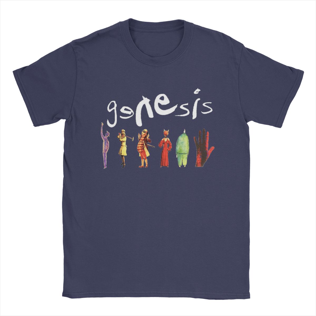 

Genesis Band T-Shirt Men Awesome Pure Cotton Tee Shirt Crew Neck Short Sleeve T Shirts Party Tops 4XL