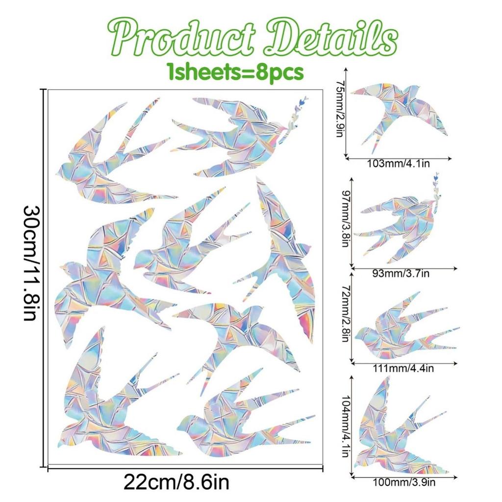 Christmas Windows Rainbow Prism Stickers Rainbow Film for Window Glass Clings Static Removable Suncatcher Decal Sticker