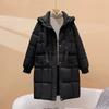 New Mid-length Thickened Hooded Down Cotton Coat, Loose Winter Cotton Coat, Women's Slim Cotton Jacket