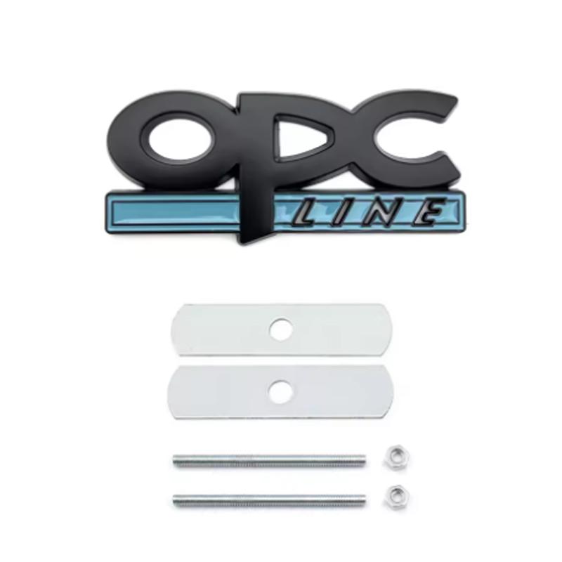 BBFJ3 3D Metal OPC LINE Emblem Car Side Fender Tail Badge Front Grille Sticker For OPEL Zafira b Corsa d Insignia Mokka Regal Astra G