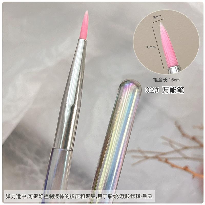 Nail Art Brush Double Headed Sandalwood Lines Drawing Color Painting Phototherapy Gradient Sweeping Specific Pen Manicure Tools