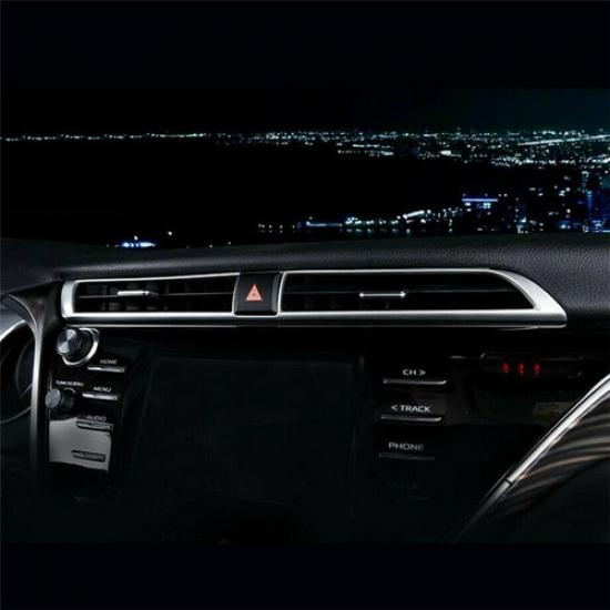 Matte Silver Center Air Vent Outlet Cover Trim For Toyota Camry 2018-2023
